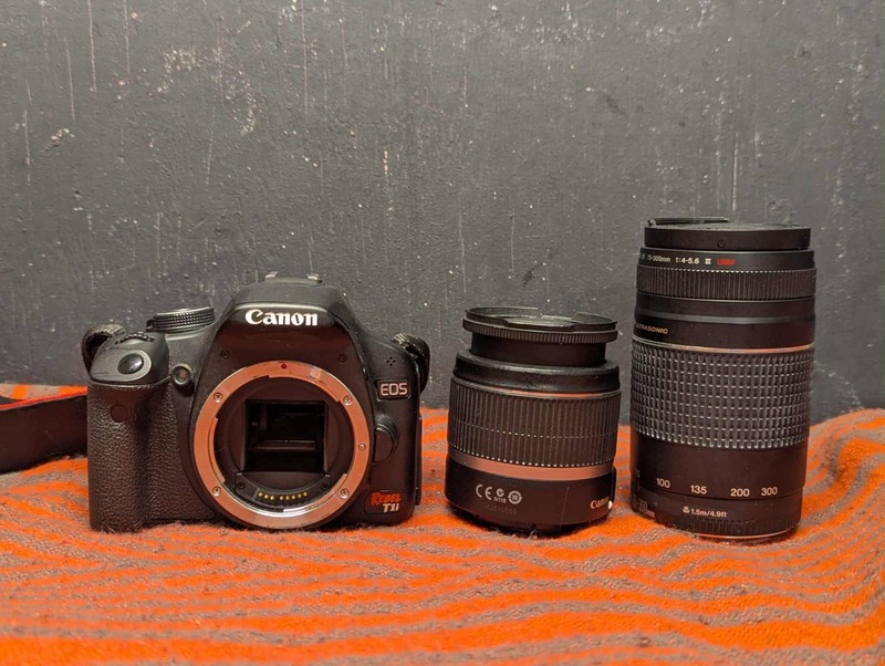 Canon EOS Rebel T1i DS126231 Camera Body w/ EF-S 18-55mm Zoom Lens and 75-300 