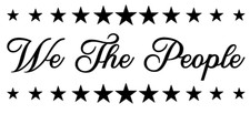 We The People Vinyl Decal Bumper Sticker Car Truck Window Patriotic America USA