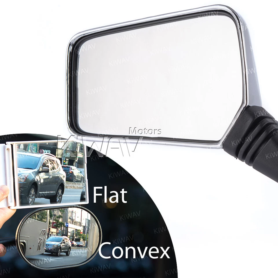 espejo rectangular grande ladrillo cromo M10 1.5 paso mano izquierda x1 se adapta a BMW F800 gemelos Foto 2 de 4