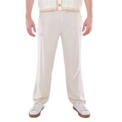 GCDS Linen Blend Wide Pants, Brand Size 48 (US Size 32)