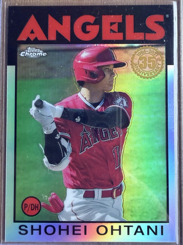 Topps Chrome 2021 35th Anniversary 1986 Insert Shohei Ohtani #86BC-9