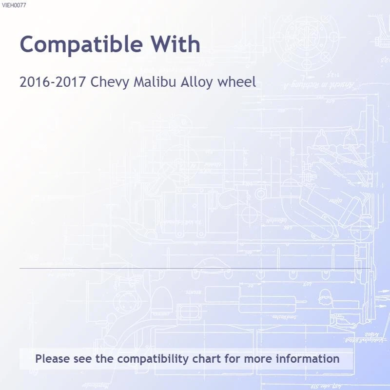 Tapacubos tapacubos de llantas completas cromados de 17" Malibu LT Hybrid 2016-2018 4 ajustes Foto 3 de 4