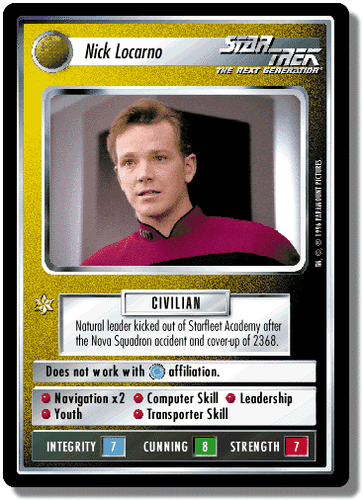 Nick Locarno - Q-Continuum - Star Trek CCG 1E - Imagen 1 de 6