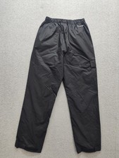 Columbia Pants Youth Medium Black Nylon Rain Water Resistant Elastic Waist Cargo