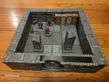 Dungeon Walls, Treasure Door Set ,32mm FDM, Printed Terrain for D D 3x3 Modular