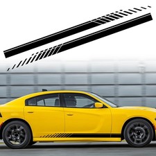 2Pcs 74'' Car Body Side Stickers Racing Sports Stripe Decals for Car Universa...