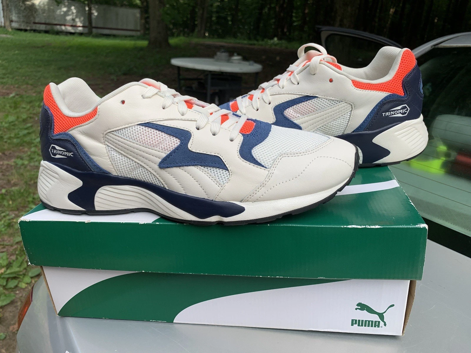 Sneaker Puma Prevail Classic Whisper bianche nuove con scatola da uomo taglia 12