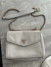 GUESS Damen Umhängetasche grau, Logo-Muster,...