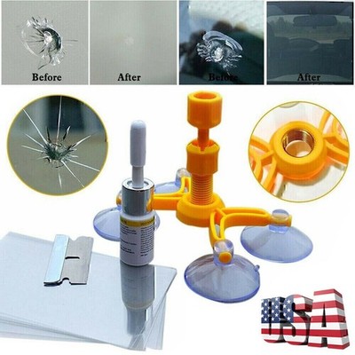 Auto Windshield Repair Kit Quick Fix DIY Car Glass For Bullseye Chip Crack Tool