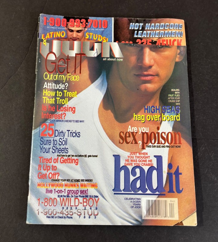 VINTAGE JOCK MAGAZINE APRIL 1996 GAY INTEREST
