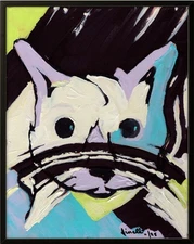 Finelli Original Art 11x14 PAINTING ABSTRACT EXPRESSIONISM Painting ARTWORK G4D