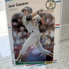 Fleer 1988 Jose Canseco Oakland Athletics Base Set #276 Baseball Card GLOSSY