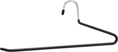Trouser/Slack Hangers Easy Slide Organizers 30-Pack Metal Rubber Black/Silver