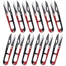 12 Pack Yarn Thread Craft Scissors Cutters for Sewing, 4.3 Inch Mini Small Sn...