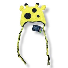 Mon Petit Mardi Yellow Brown Crochet Giraffe Hat NEW NWT M 48-50 cm 18 mo