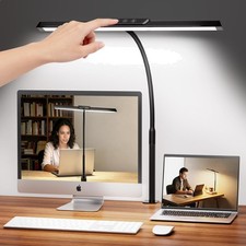 LED Desk Lamp with Clamp for Office Home- Architect Lamp, DC Adapter, 25 Mo...