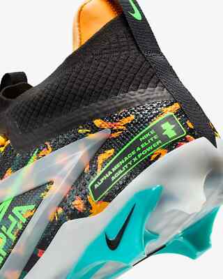 Nike Alpha Menace 4 Elite Cleat Travis Kelce Black Green