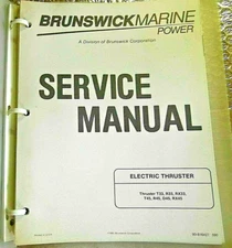 1990 Brunswick Marine Power Service Manual Electric Thruster T33 R33 RX33 T45 