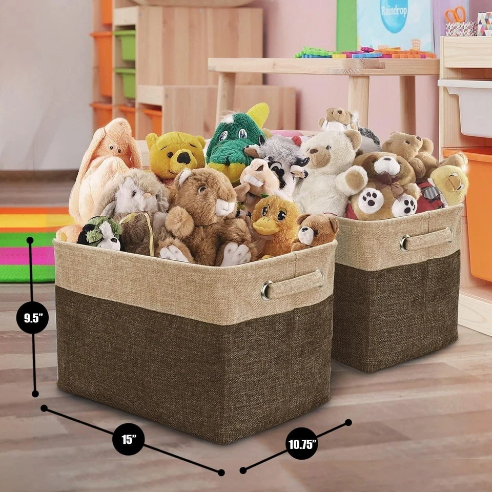 Sorbus Twill Rope Fabric Storage Bins for Shelves (6 Pack) - Image 4 of 4