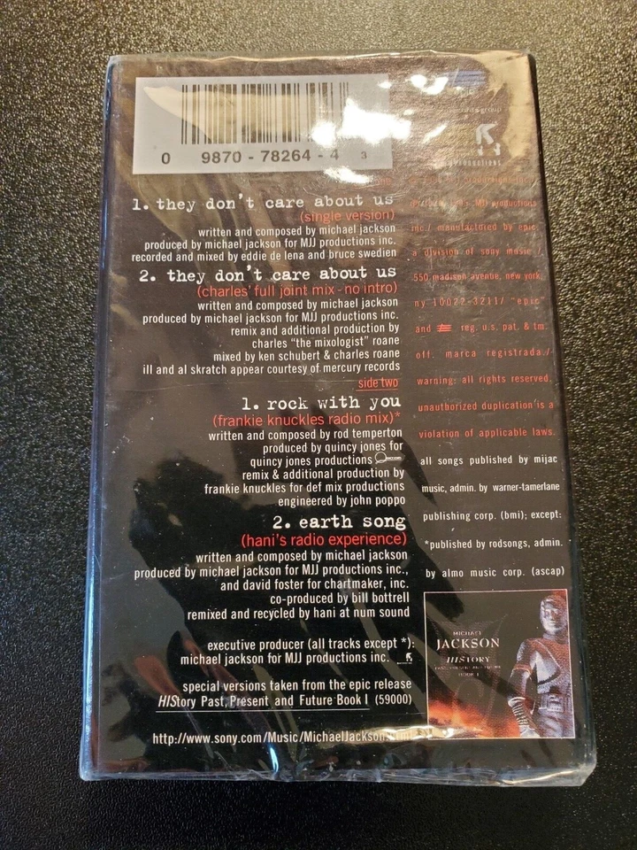 Michael Jackson They Don't Care About Us (Cassette) Single New Sealed NEW - Image 4 of 4