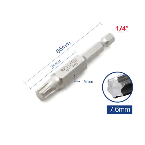 HKDZ Torx Screwdriver Bits T3,T4,T5,T6,T7,T8,T9,T10,T15,T20,T25,T27,T30,T40-T50 - Picture 23 of 65