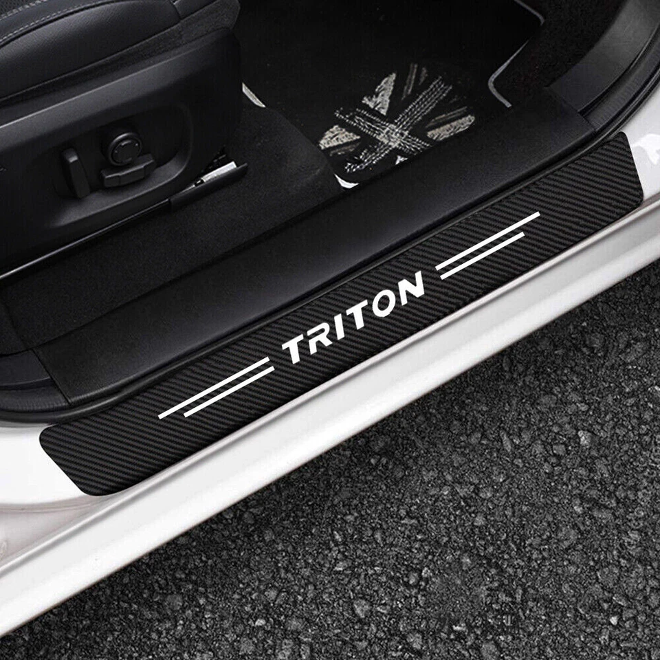 4X For Mitsubishi Triton Door Sill Plate Panel Protector Anti Scratch Sticker - image 2 of 4