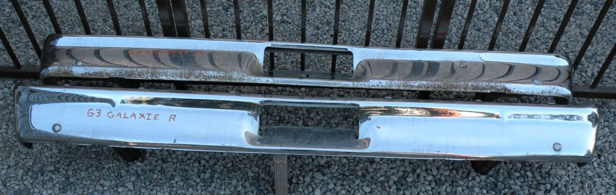 X FORD GALAXIE 500 XL NEW TRIPLE PLATED CHROME REAR BACK BUMPER