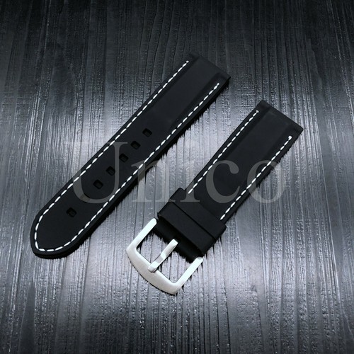 20 MM LEATHER RUBBER WATCH STRAP FITS 