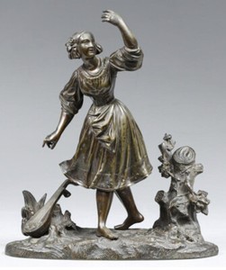 ANTIQUE FRENCH BRONZE STATUE