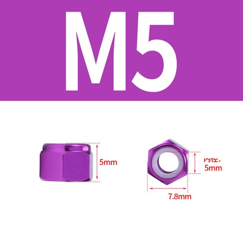 Sicherungsmutter Aluminum DIN 985 Selbstsichernde Muttern Stoppmuttern M2 ~ M8 - Picture 54 of 82