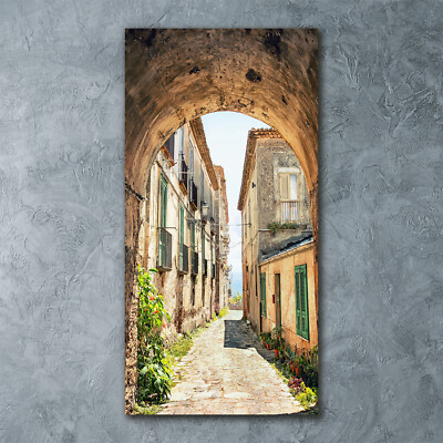 Wand-Bild Kunstdruck aus Hart-Glas Hochformat 60x120 Italienische Straßen