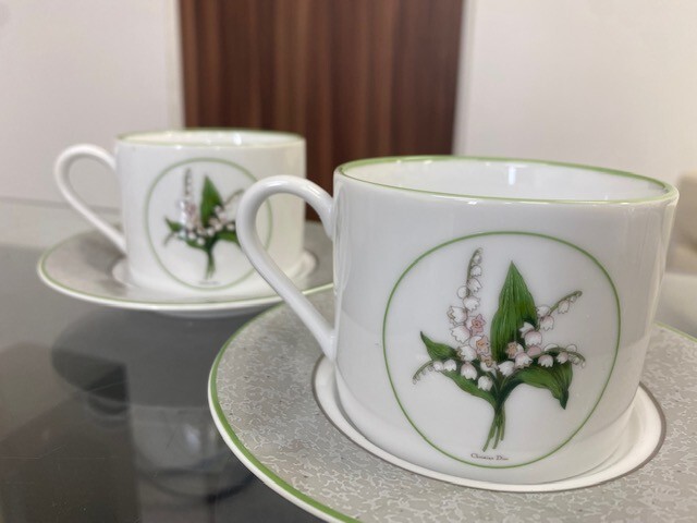 ディオール　ミリラフォーレ　ポット　シュガーポット　クリーマー　カップ＆ソーサー CHRISTIAN DIOR MILLY-LA-FORET COFFEE Tea Cup Saucer Plate