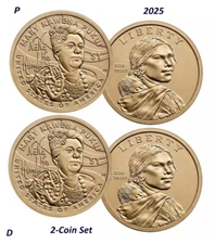 2025-P & D  Sacagawea $1 Native American Golden Dollar Mary Pukui ~ Shipping Now