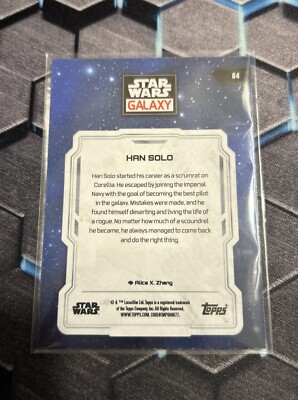 Topps Star Wars Galaxy ハン・ソロ 84/99 2024 Topps Chrome Star Wars Galaxy #84 Han Solo Diamond Refractor