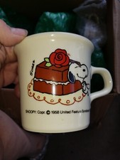 Snoopy Coffee Cup Mug 1958 Peanuts Made in USA Excellent Condition