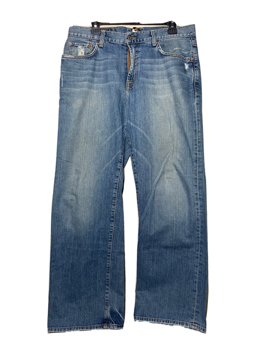 Lucky Brand Vintage Straight Medium Wash Denim Blue Jeans Men's