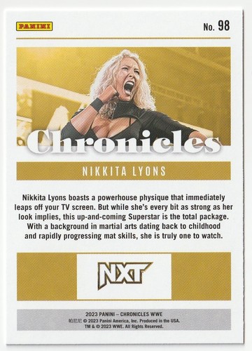 2023 Panini Chronicles WWE #98 Nikkita Lyons - Picture 2 of 2