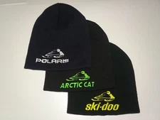 8" KNIT BEANIE - SNOWMOBILE, EMBROIDERED, HAT, POLARIS, ARCTIC CAT, SKI-DOO