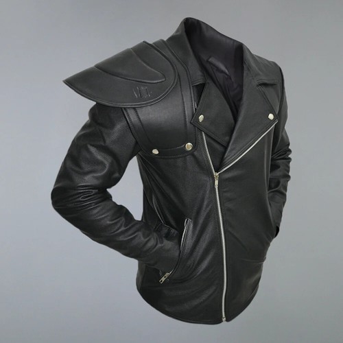 Mad Max 2 Road Warrior Biker Full Sleeves Leather Jacket - Picture 5 of 6