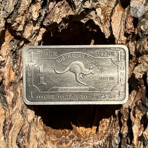 1 TROY OUNCE/OZ .999 Pure Titanium Kangaroo Bullion Ingot Bar- 31g Fine Titanium - Picture 7 of 10