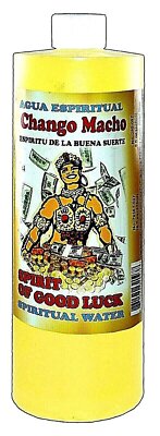 SPIRIT OF GOOD LUCK WATER SPIRITUAL-CHANGO MACHO ESPIRITU BUENA SUERTE  16 OZ.