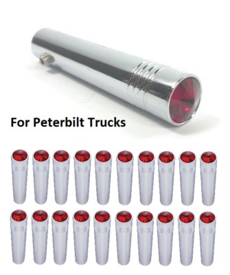 (Set/20) for Peterbilt Red Toggle Switch Extension 2-1/4'' Long, Chrome Metal