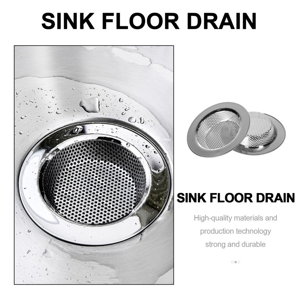 2pcs Bathtub Strainer Basket Strainer Hair Catcher Mesh Sink Strainer