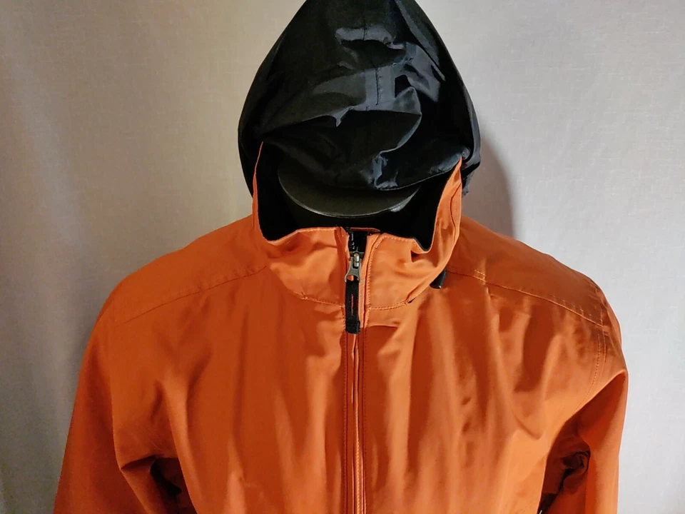 CHAQUETA DE SENDERISMO AIGLE Para hombres Exterior Naranja Sudadera con Capucha L Abrigo Todo Clima Nuevo Foto 4 de 4