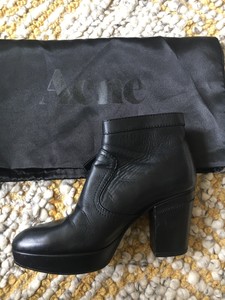 acne stacked heel boot