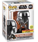 Funko Pop Star Wars ~ The Mandalorian with Darksaber GITD #491 Box Warehouse Exc