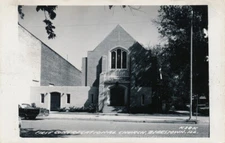 First Congregational Church-Bearstown, Illinois IL RPPC vintage unposted