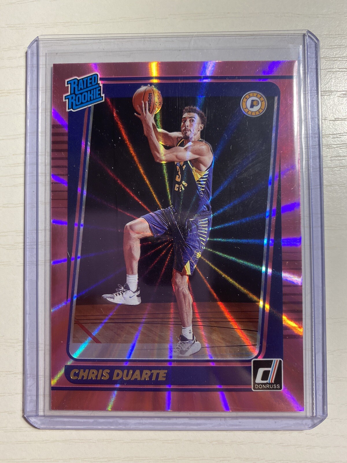 2021-22 Donruss CHRIS DUARTE Pink Laser Rated Rookie RC #223