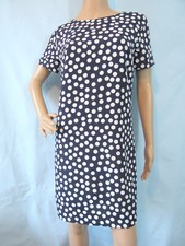 NWT J.CREW Size 4 Navy Blue & White Polka Dot Short Sleeve Shift Dress