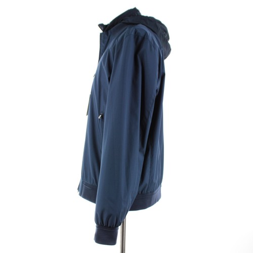 Corneliani NWD Bomber Jacket w/ Removable Bib & Hood Size 60 (4XL US) In Blue - Picture 4 of 23